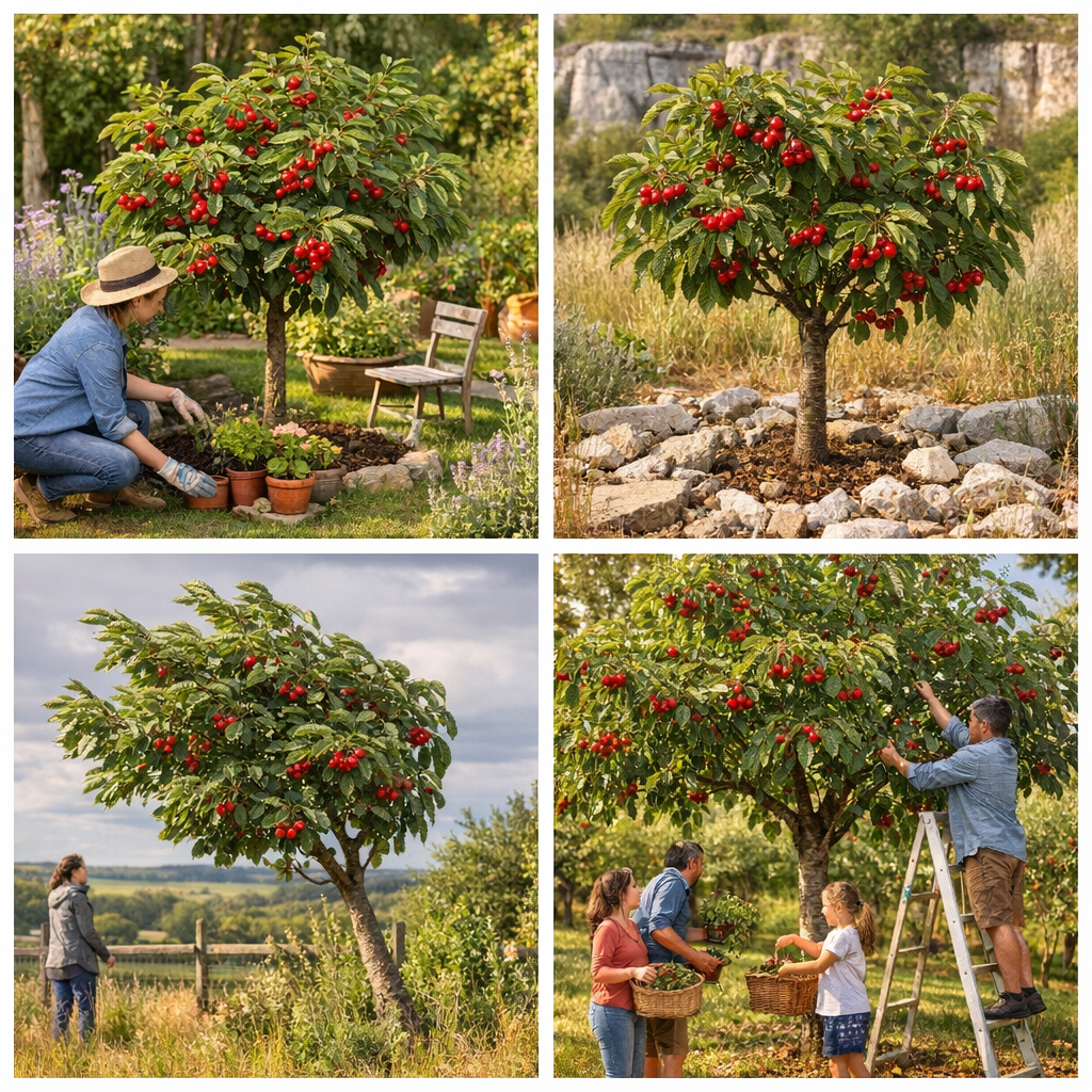 Quel arbre cerisier choisir selon votre terrain : petit jardin, sol calcaire, zone ventée ou verger familial
