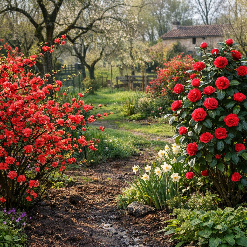 Arbuste fleur rouge printemps : 7 choix fiables au jardin