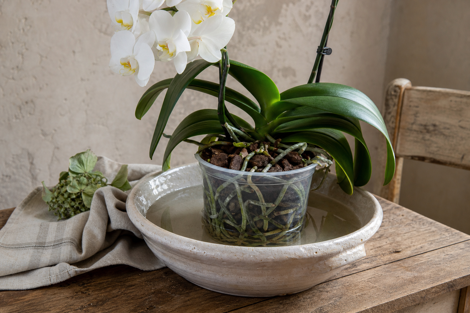 Les cinq repères qui facilitent l’arrosage d’une orchidée en pot