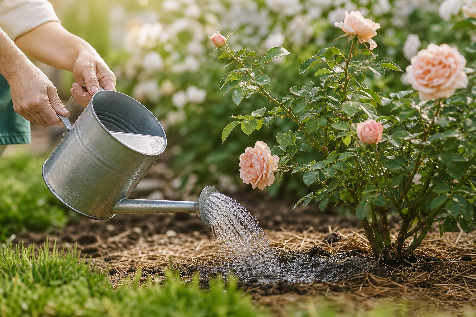 Comment arroser les rosiers en pleine terre
