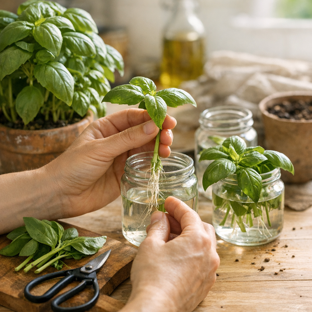 Comment récupérer un plant de basilic ?
