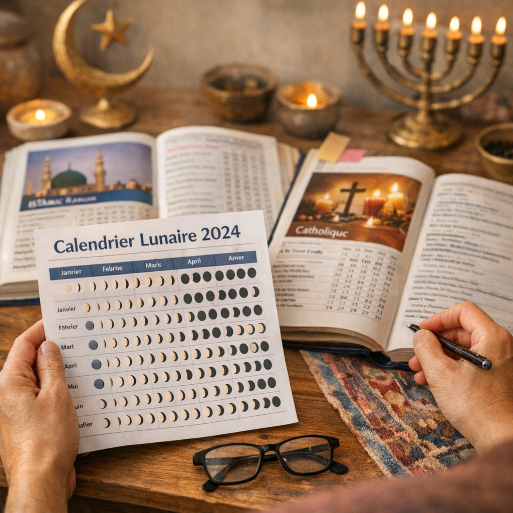 Pourquoi un calendrier lunaire 2024 gratuit ne suffit-il pas toujours à expliquer exactement les dates religieuses ou cu