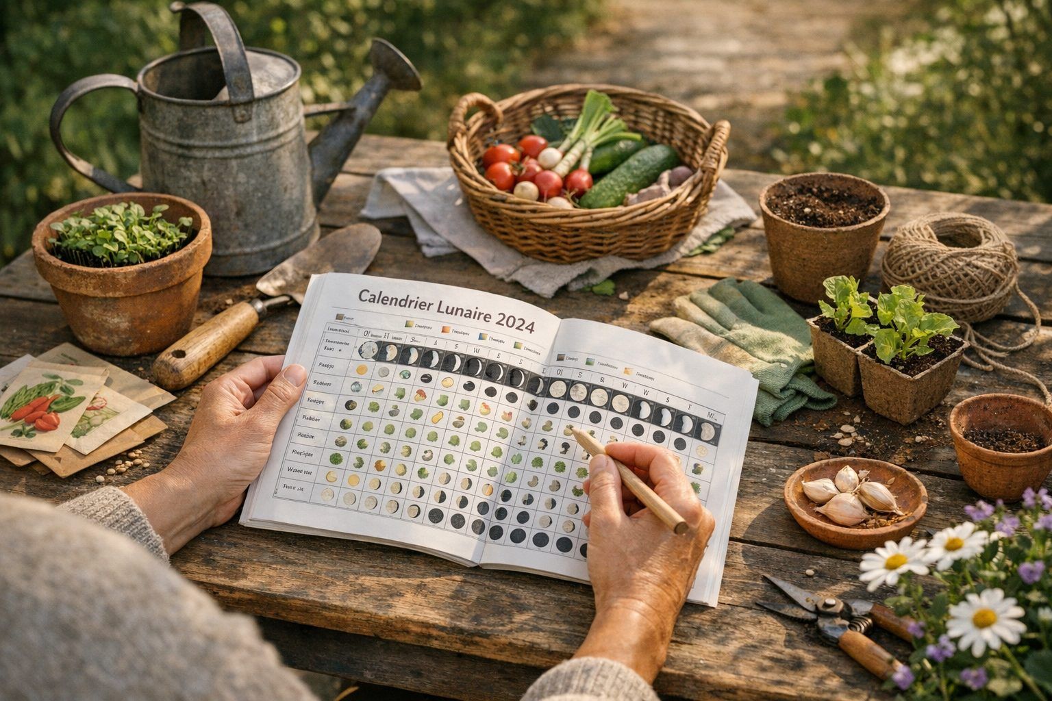 Comment utiliser le calendrier lunaire 2024 au jardin