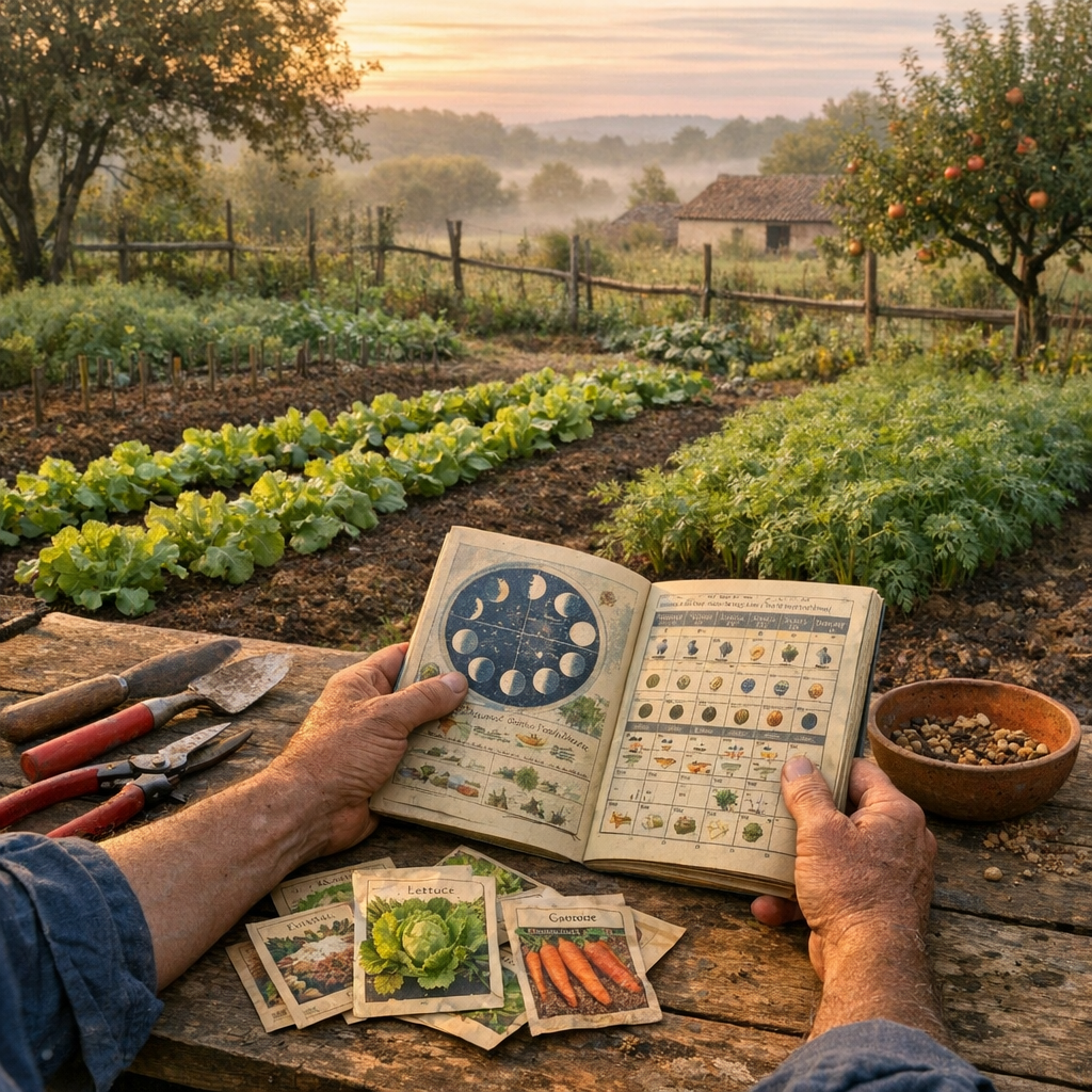 Le calendrier lunaire 2024 du jardin : repères utiles
