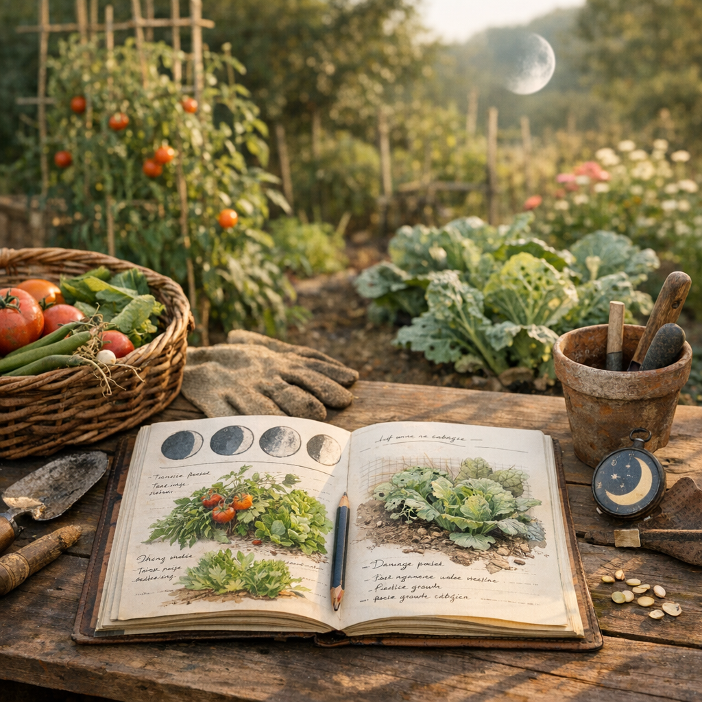 Journal d’essais au potager sur une saison : ce que la lune a semblé aider, et ce qu’elle n’a pas corrigé