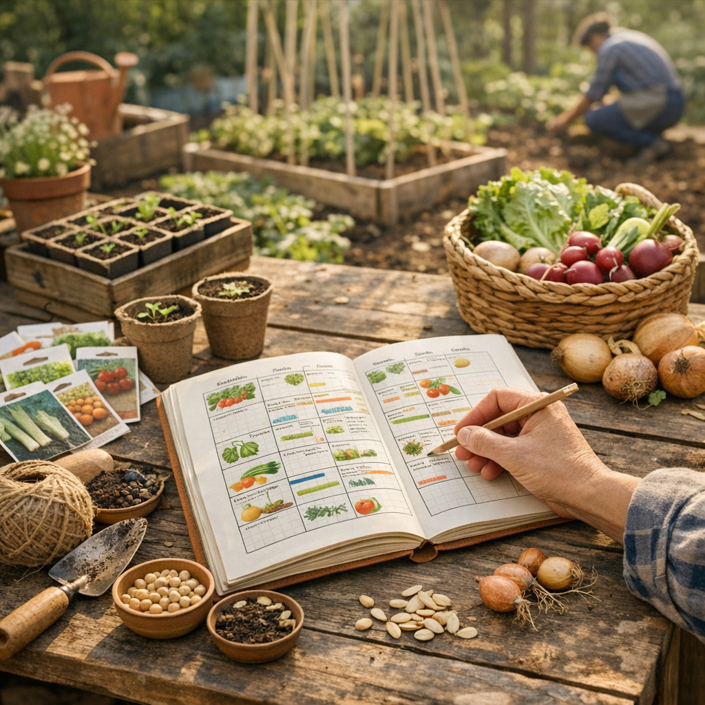 Le calendrier des semis et plantations mois par mois au potager