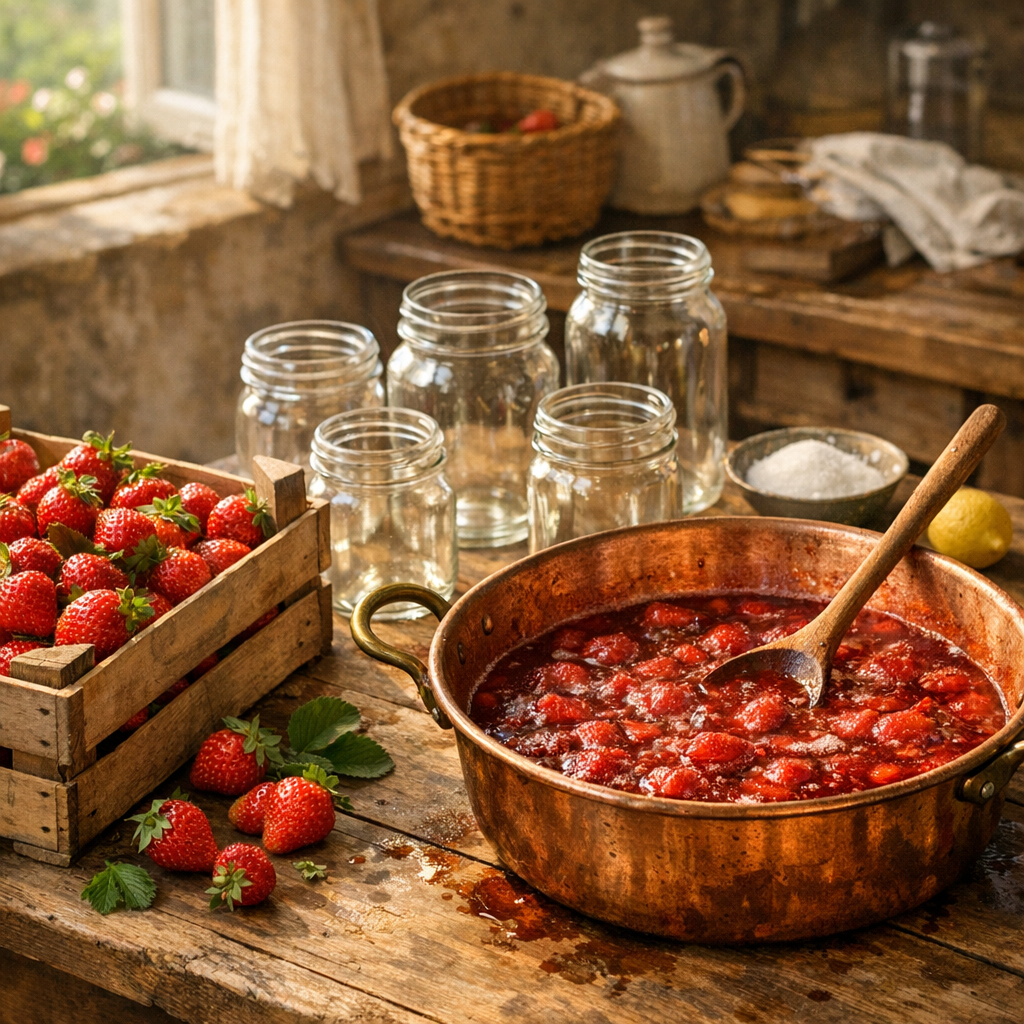 Combien de pots de confiture pour 1 kg de fraises ?