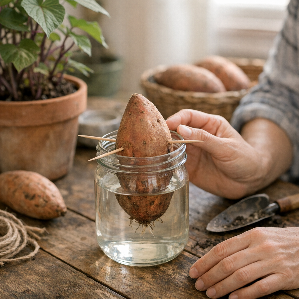 Pourquoi ma patate douce ne pousse pas quand je la fais démarrer dans l’eau ?