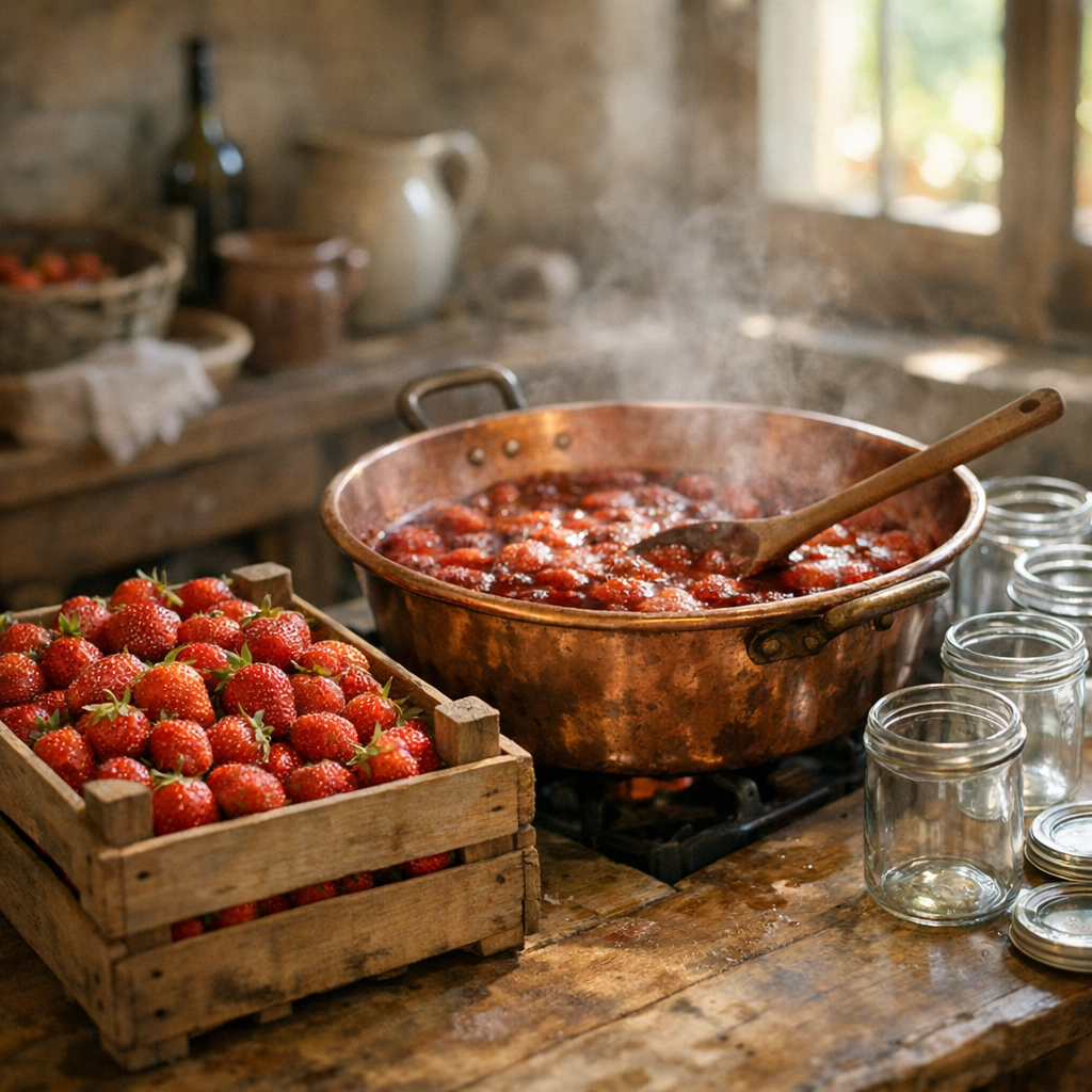 Confiture de fraise maison : recette sûre et parfumée