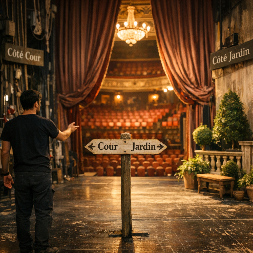 Pourquoi dit-on cour et jardin au théâtre ?