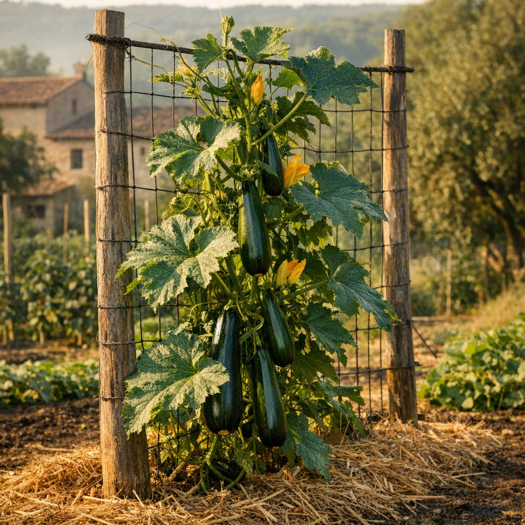 Courgette grimpante : variétés, palissage et culture facile