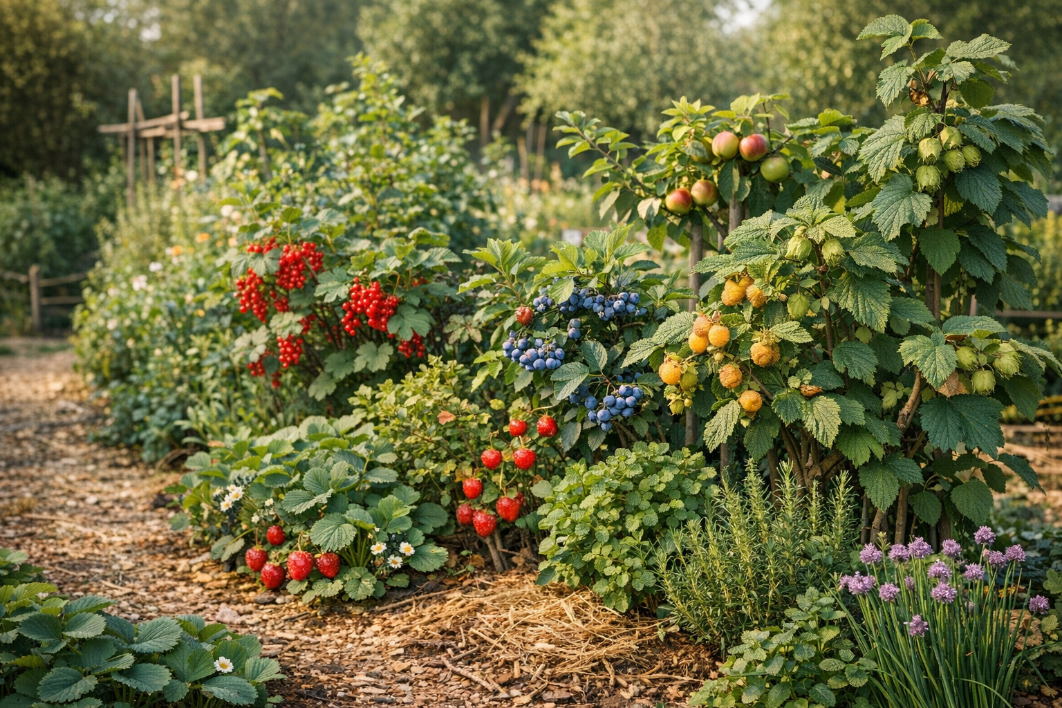 Créer une haie fruitière comestible en permaculture
