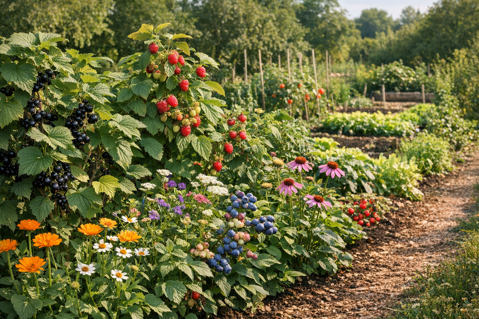 Créer une haie fruitière gourmande en permaculture