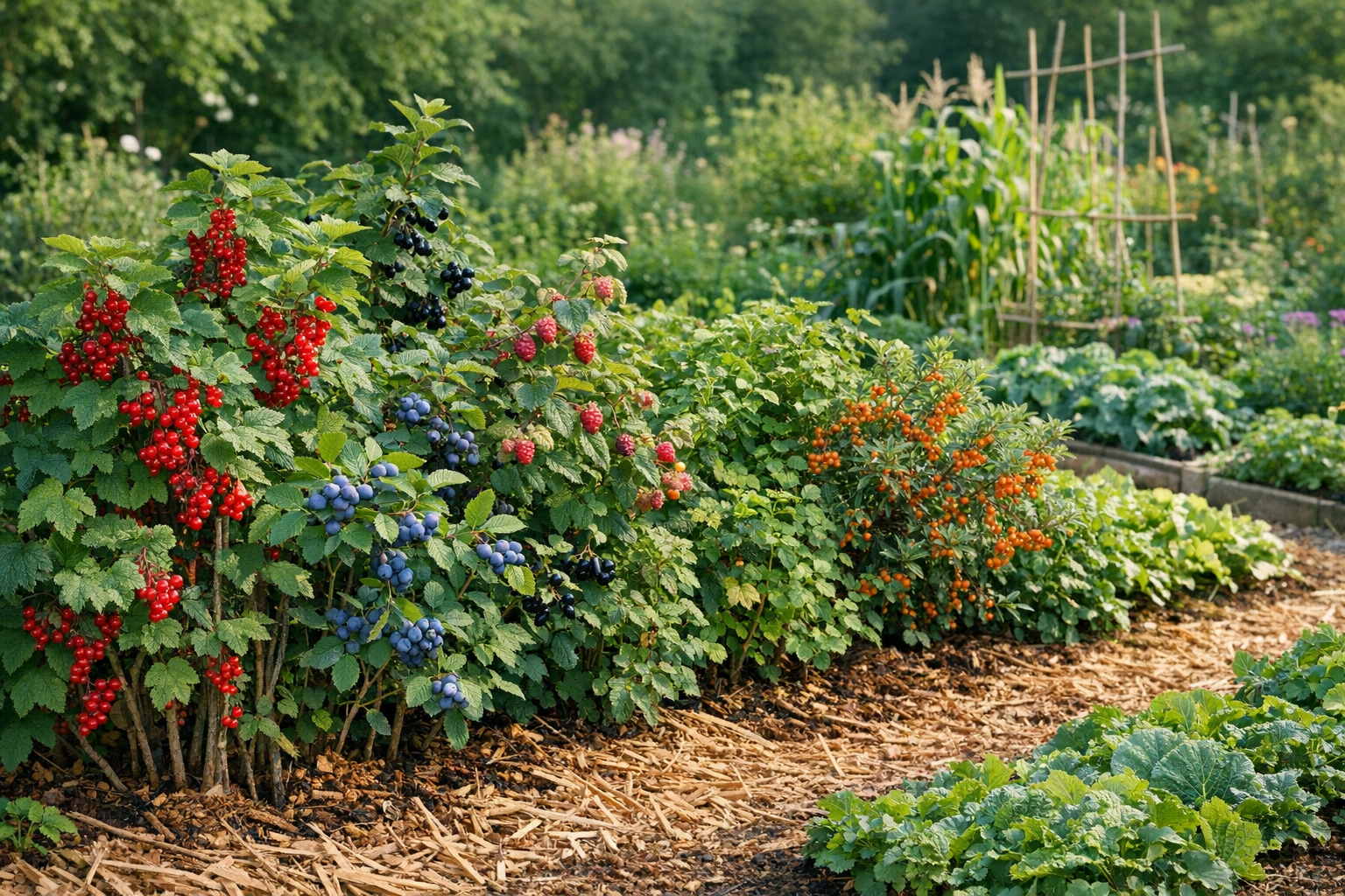 Créer une haie fruitière productive en permaculture