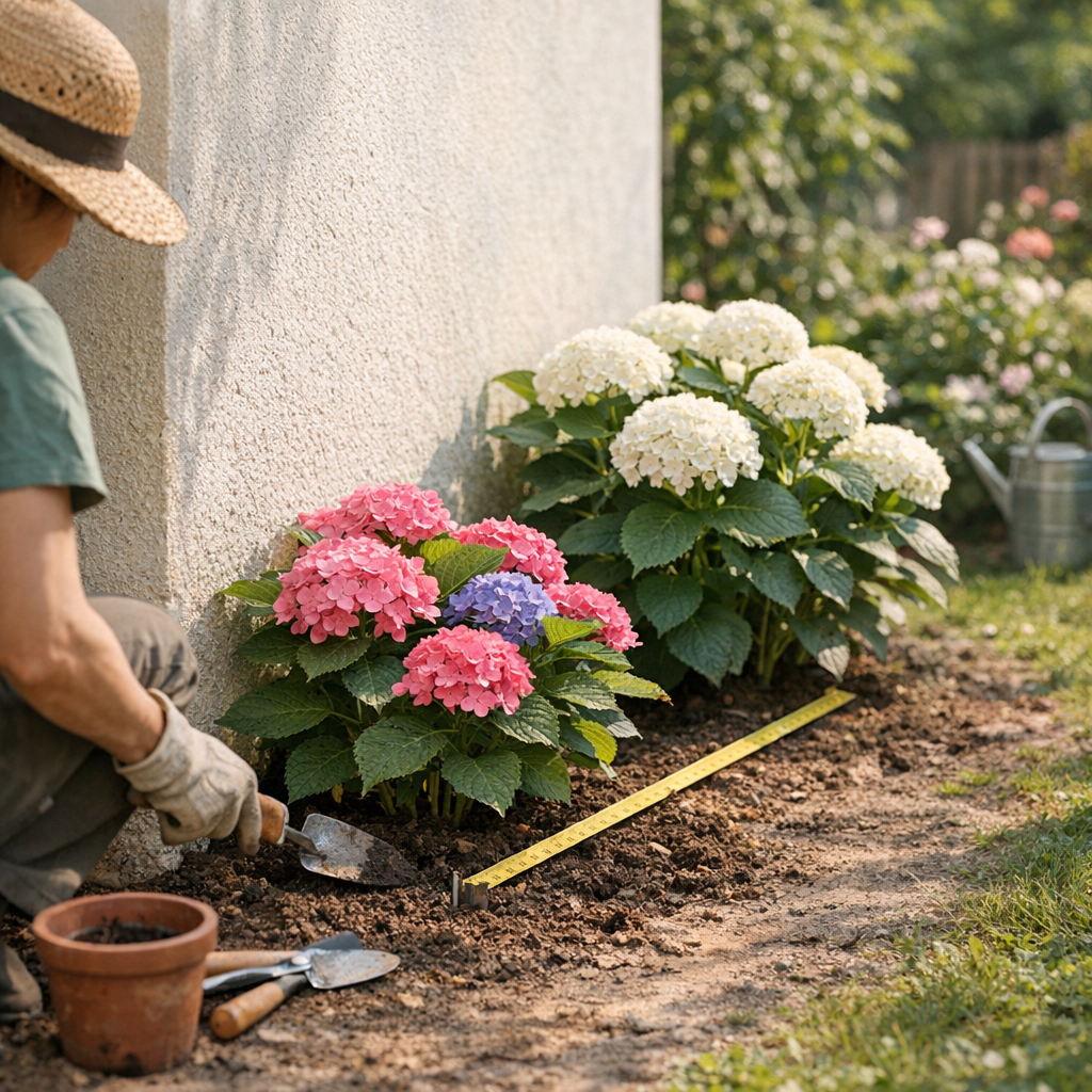 Choix de l’emplacement : la variété d’hortensia compte autant que l’écart au mur