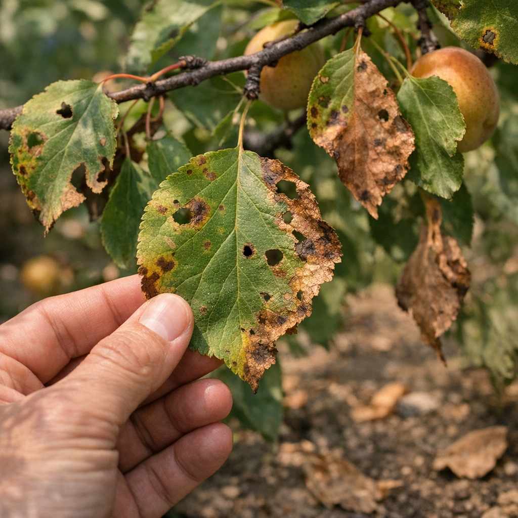 Quand la feuille d'abricotier signale un problème : taches, trous, dessèchement ou chute