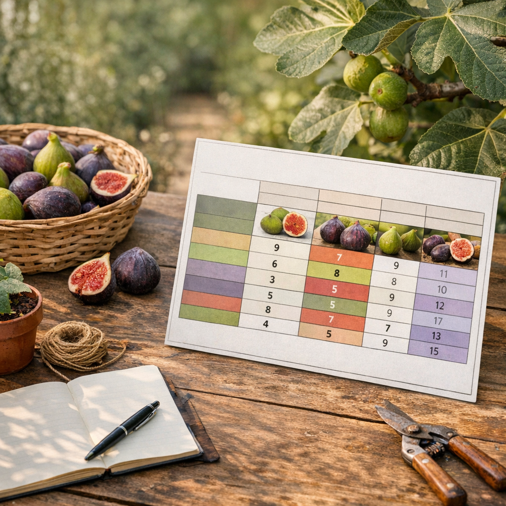 Quelle variété de figuier choisir ? Tableau chiffré selon région, type de fruits et délai de mise à récolte