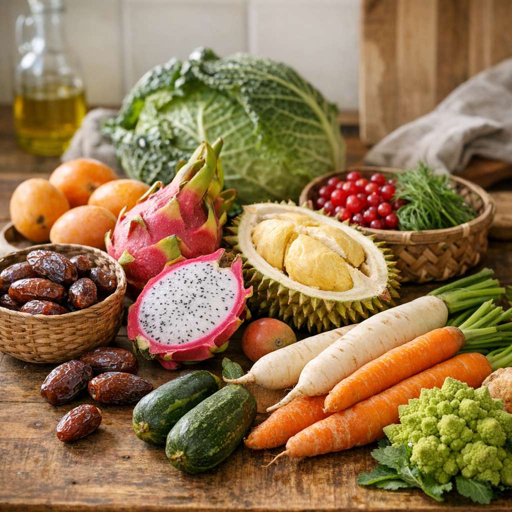 Liste utile : quels fruits et quels légumes en D peut-on citer sans trop forcer ?