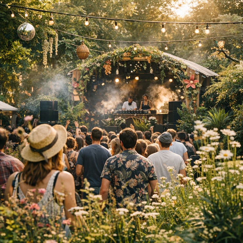 Pourquoi des festivals électro utilisent-ils si souvent le mot « jardin » ?