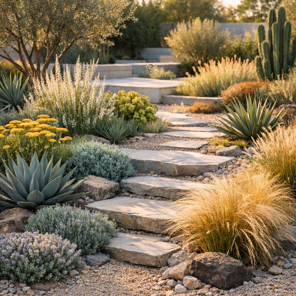 Quelles plantes dans un jardin sec contemporain ? La palette la plus fiable pour une composition durable