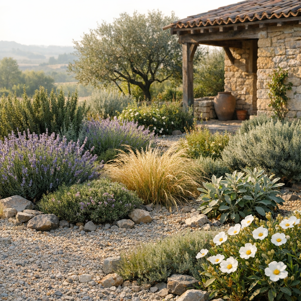 Jardin sec gravier : réussir un massif beau et sobre en eau