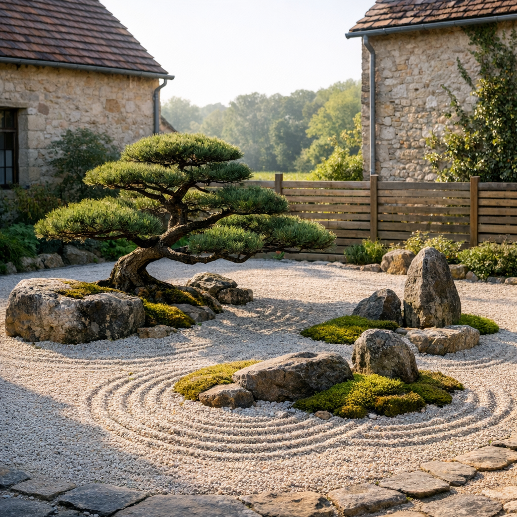 Jardin sec japonais : créer un espace zen sobre et durable