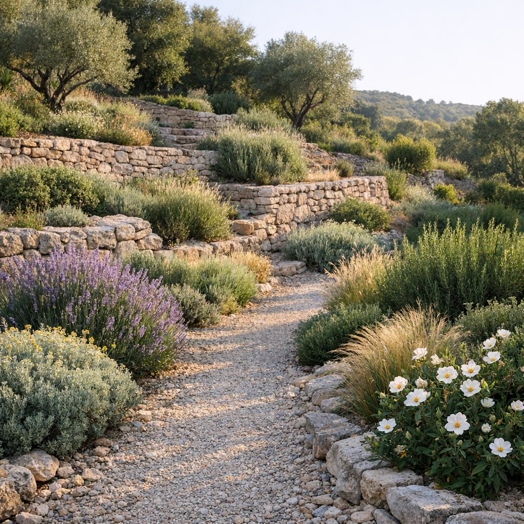 Jardin sec méditerranéen : créer un massif beau et sobre