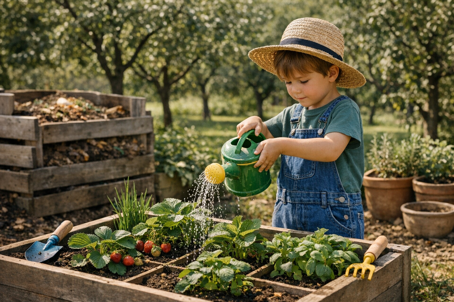 Jardiner avec les enfants : potager bio et Montessori