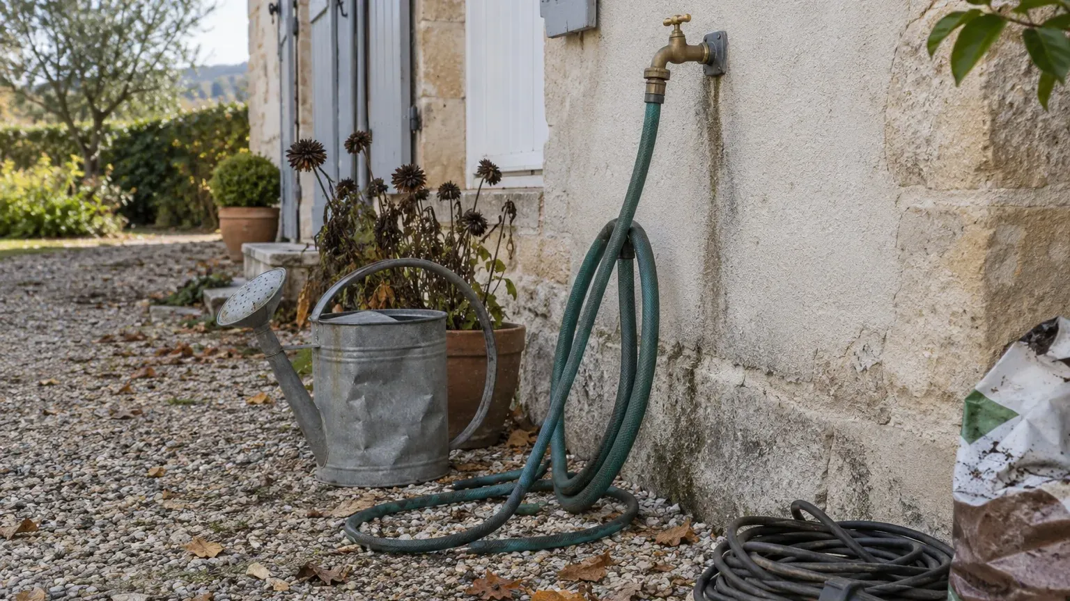 « Je croyais le protéger du gel » : ce tuyau d'arrosage resté vissé au robinet a fissuré le mur, voici le geste d'octobre