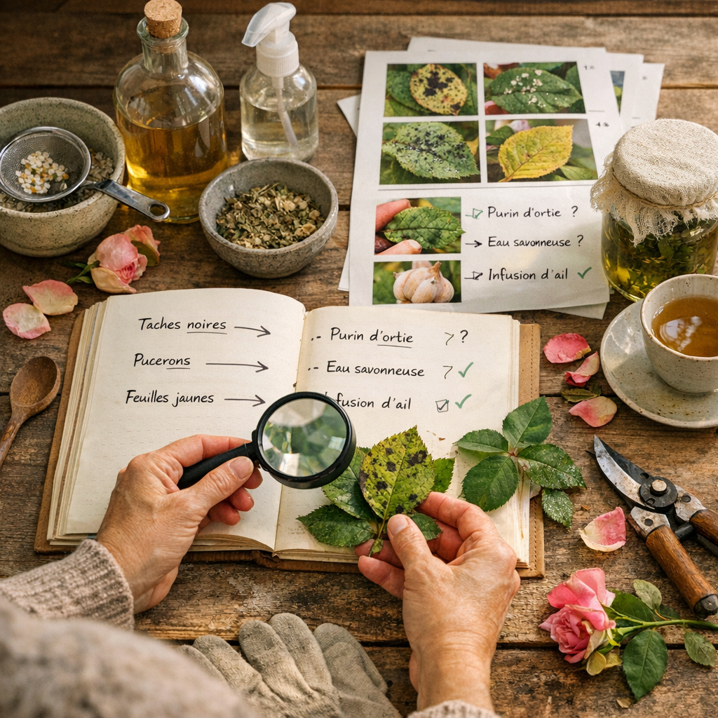 Recettes de grand-mère pour rosiers : lesquelles relier à quel symptôme, et avec quel niveau de confiance ?