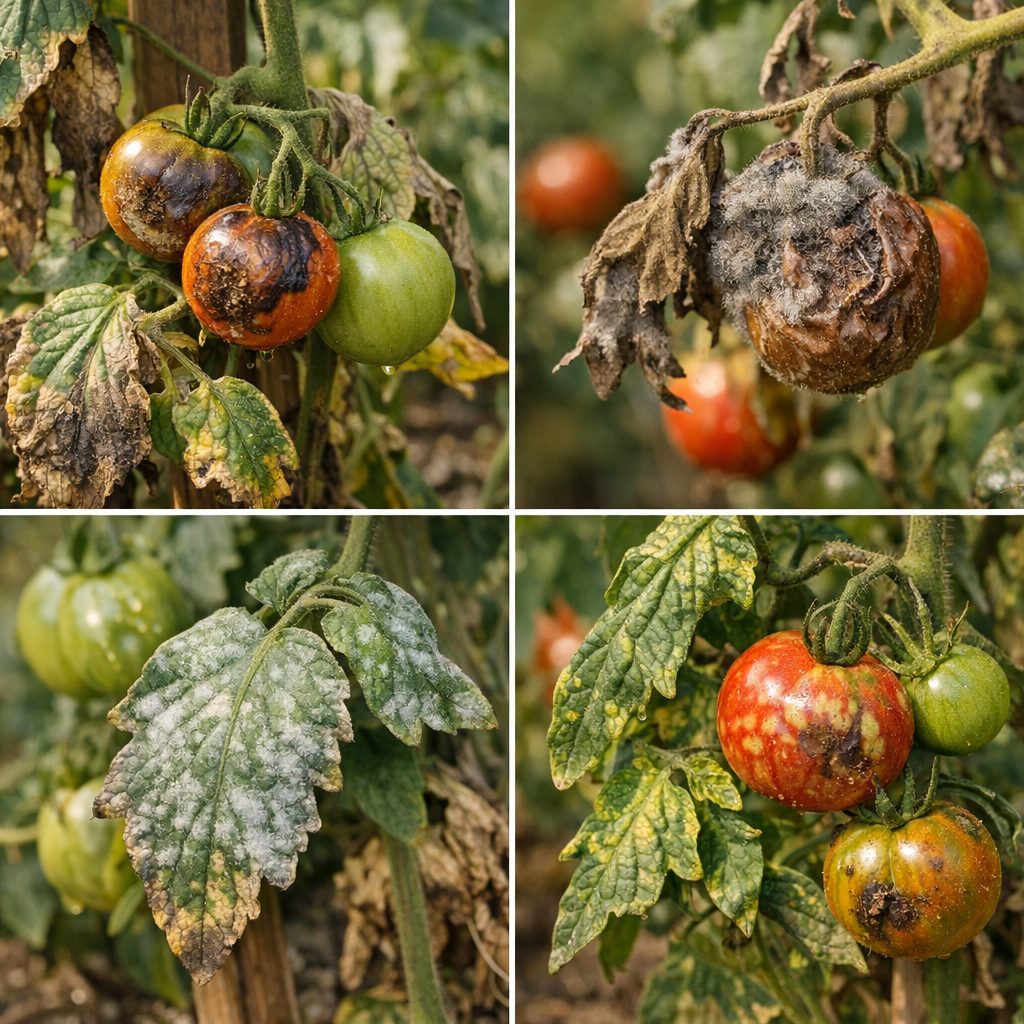 Les principales maladies de la tomate à connaître au potager : mildiou, botrytis, oïdium et virus
