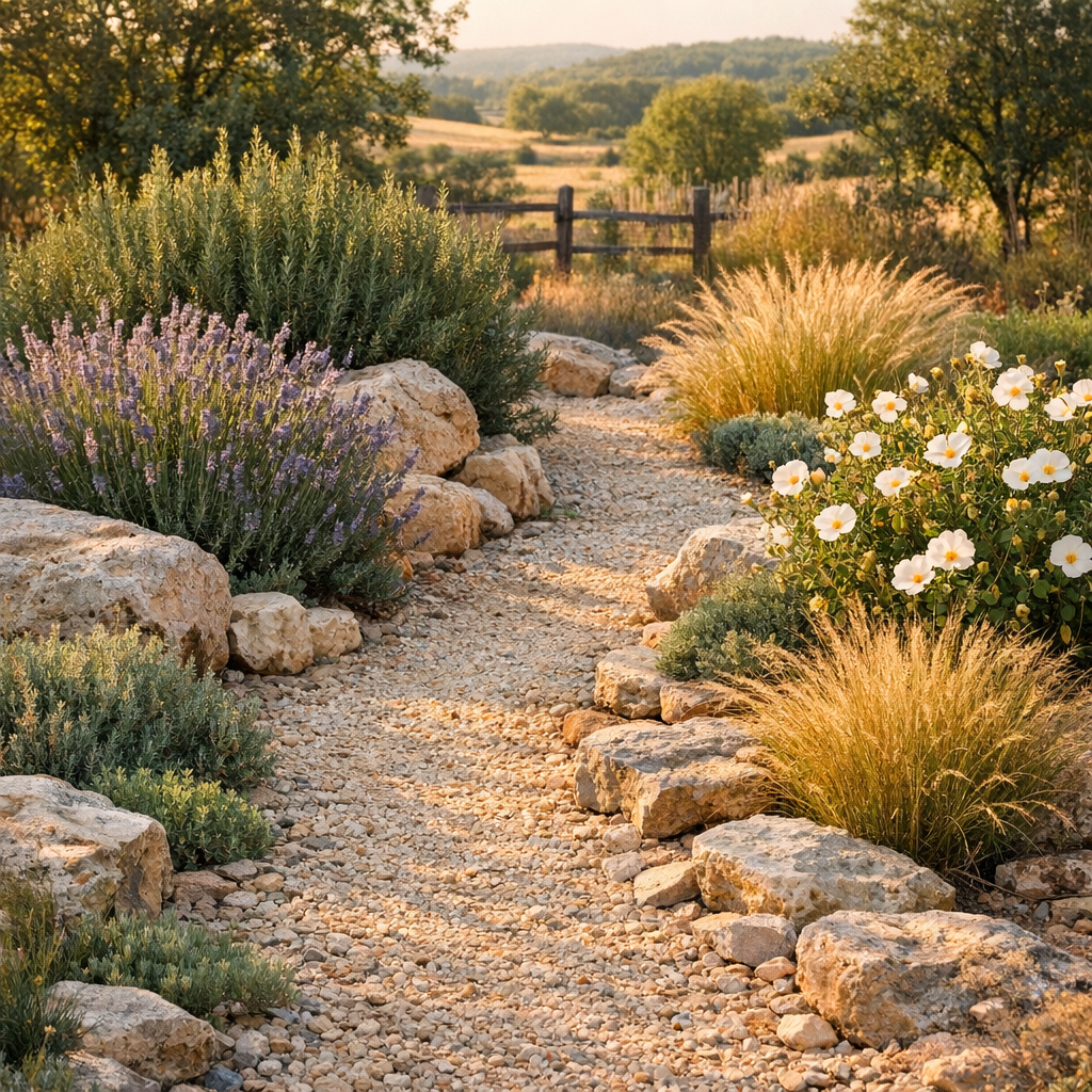Modele jardin sec : 3 plans concrets selon sol et climat