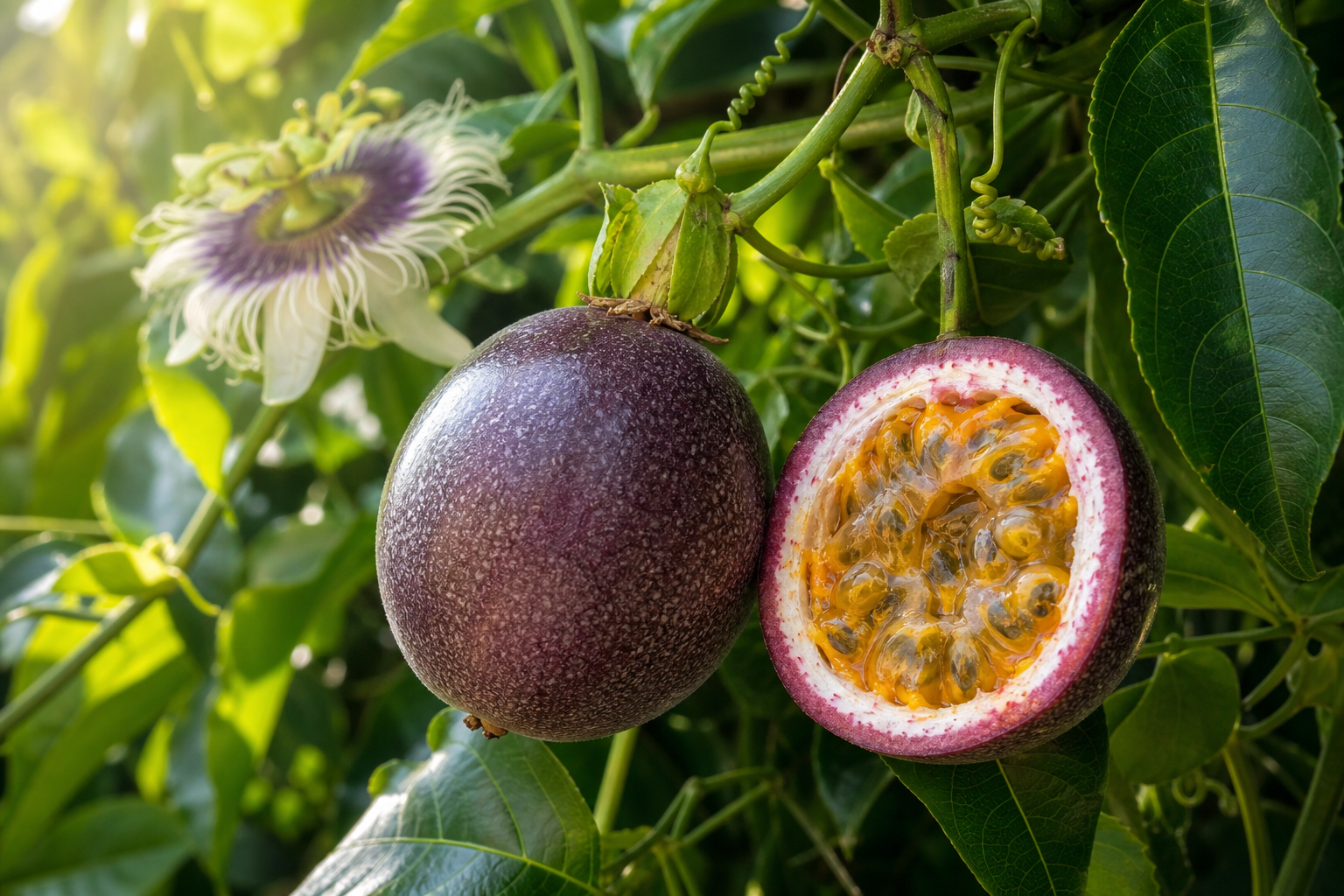 Le fruit de la passiflore se mange selon l’espèce cultivée