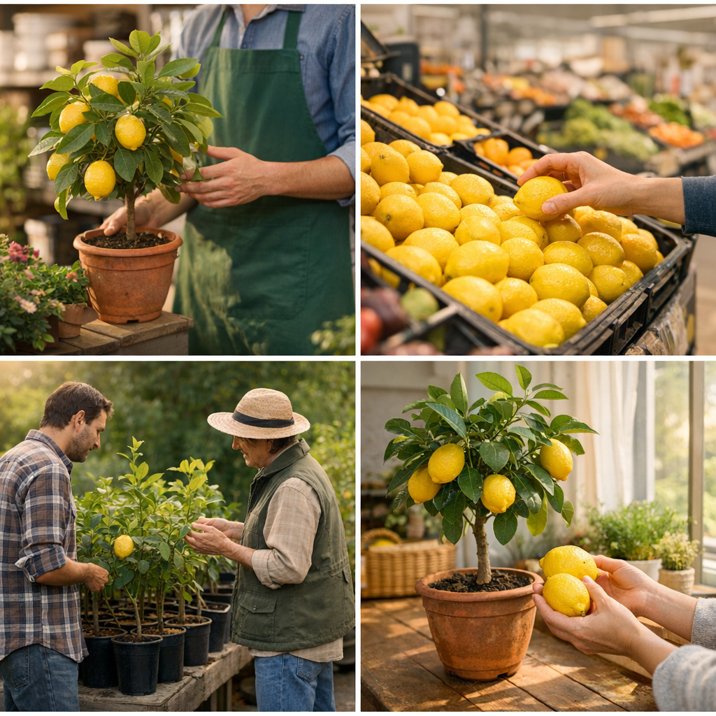 Le protocole décisionnel en 4 scénarios : jardinerie, supermarché, pépinière spécialisée ou citronnier déjà chez soi