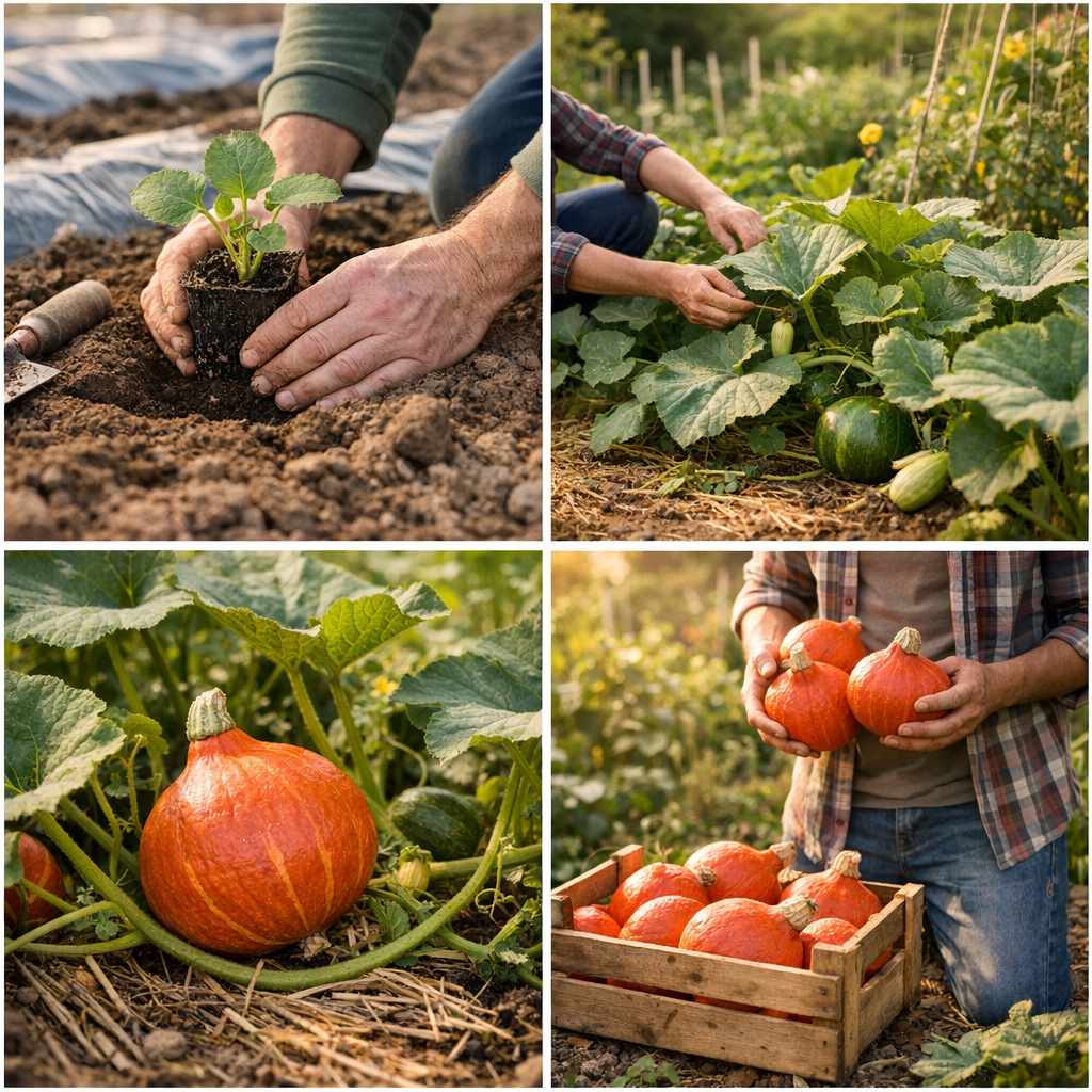 Comment planter les plants de potimarron et conduire la culture jusqu'à la récolte