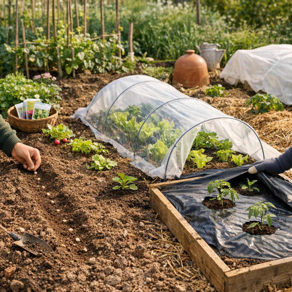 Que semer et planter en avril au potager selon la chaleur du sol et le niveau de protection