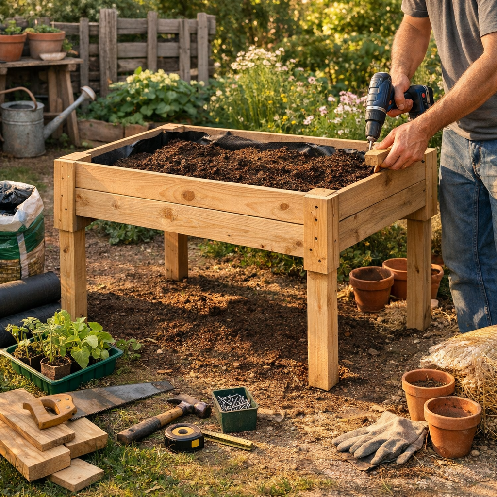 Fabriquer un potager sur pied ou un bac surélevé à petit prix