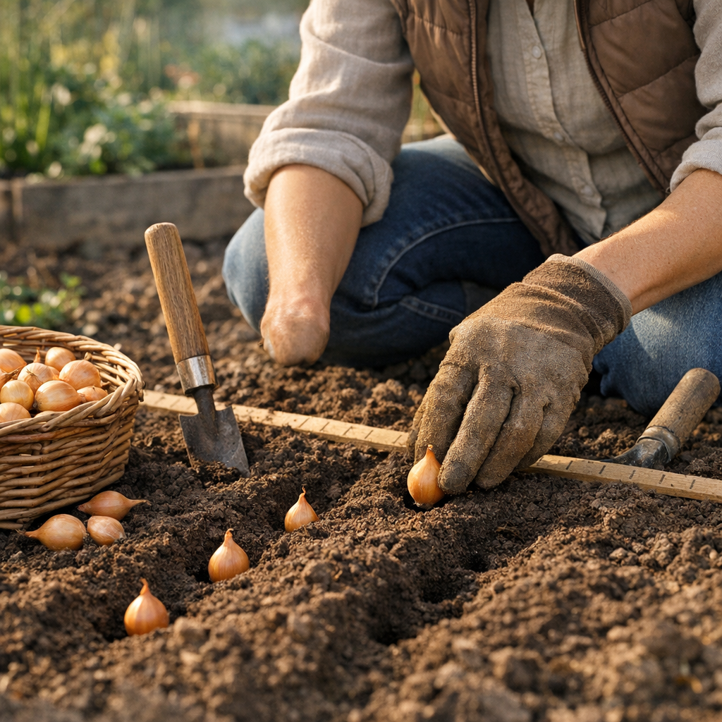 Comment planter les oignons sans se tromper de geste
