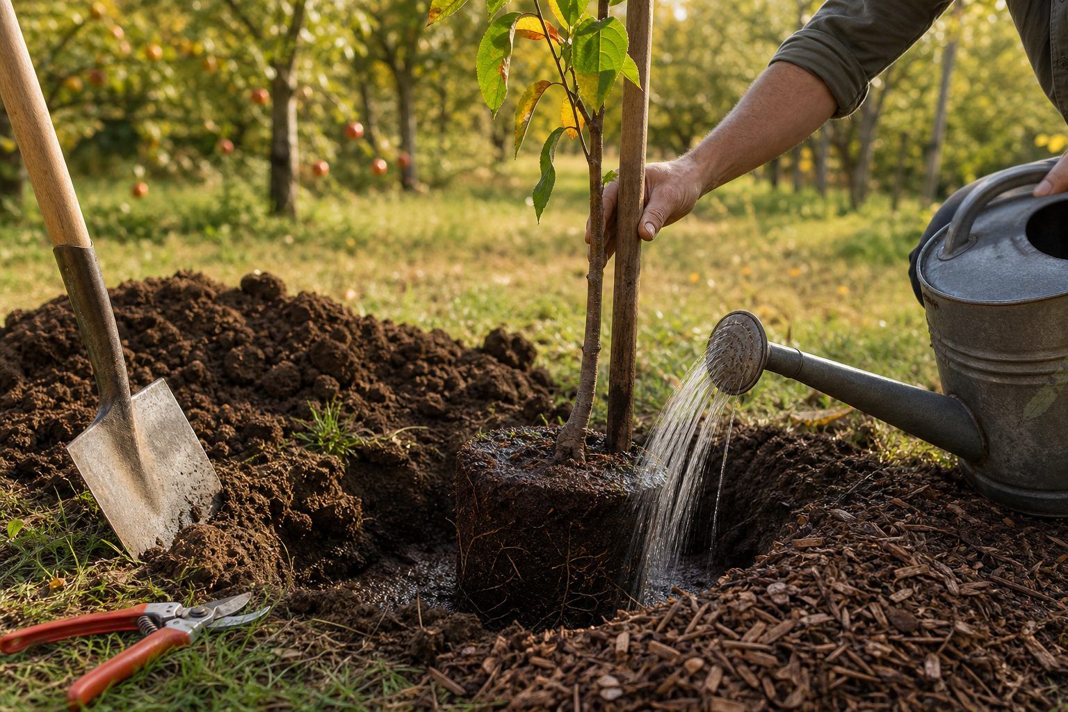 Comment planter les cerisiers&nbsp; : six gestes utiles, sans surdimensionner le trou