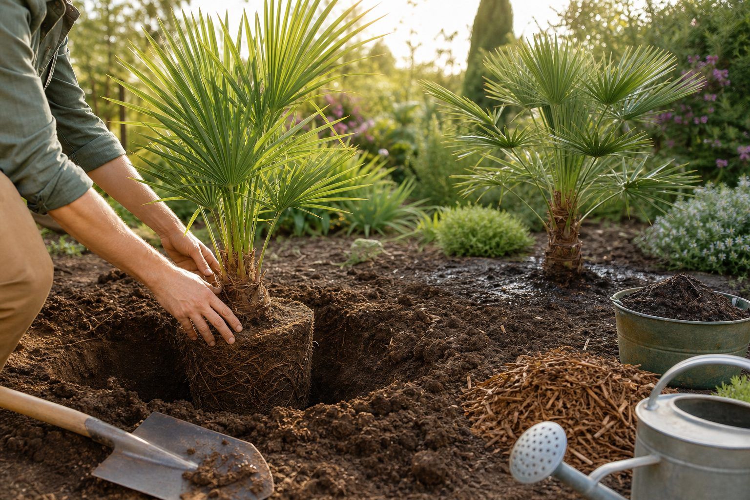 Comment planter un palmier en pleine terre, étape par étape