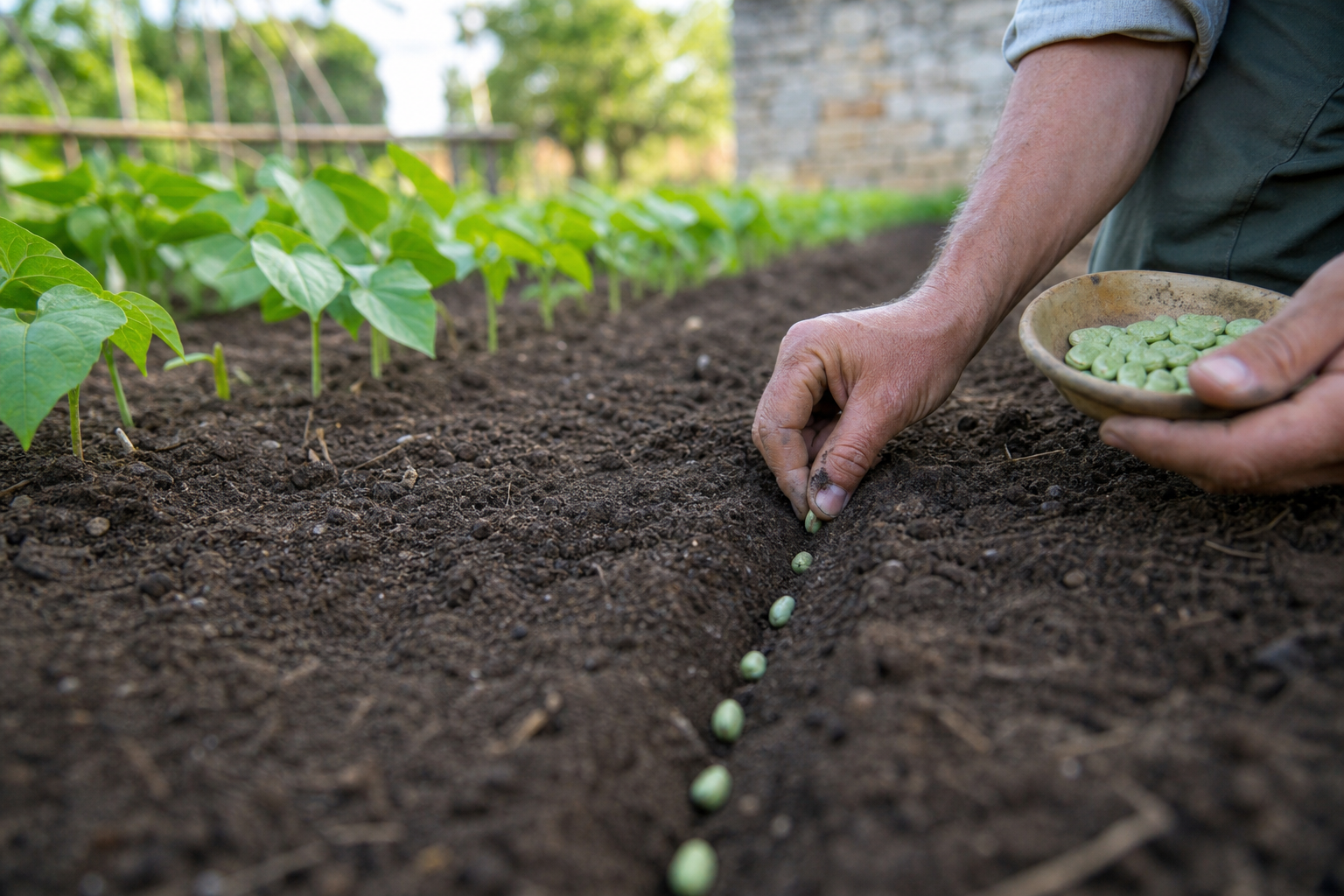 Les haricots verts se sèment quand la terre est assez chaude