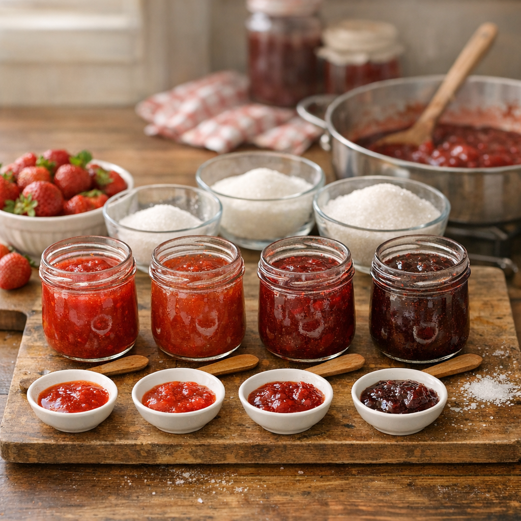Quel est le minimum de sucre pour une confiture de fraises réussie ? Résultats de tests par ratio