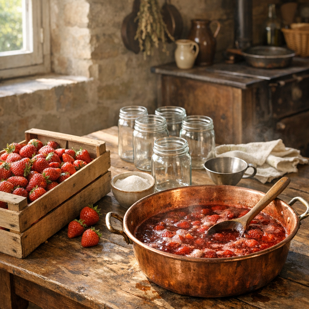 Recette confiture de fraise avec peu de sucre