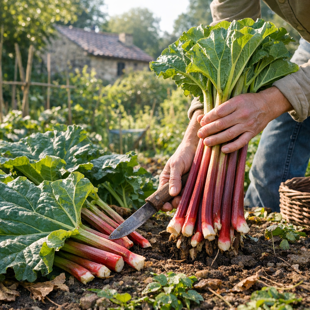 Quand et comment Récolter la Rhubarbe sans épuiser le pied