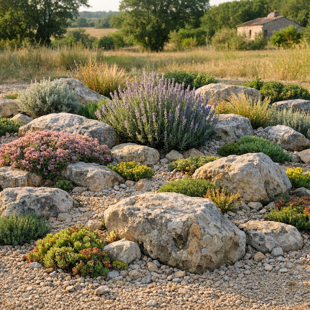 Rocaille sur terrain plat : créer du relief sans faux talus