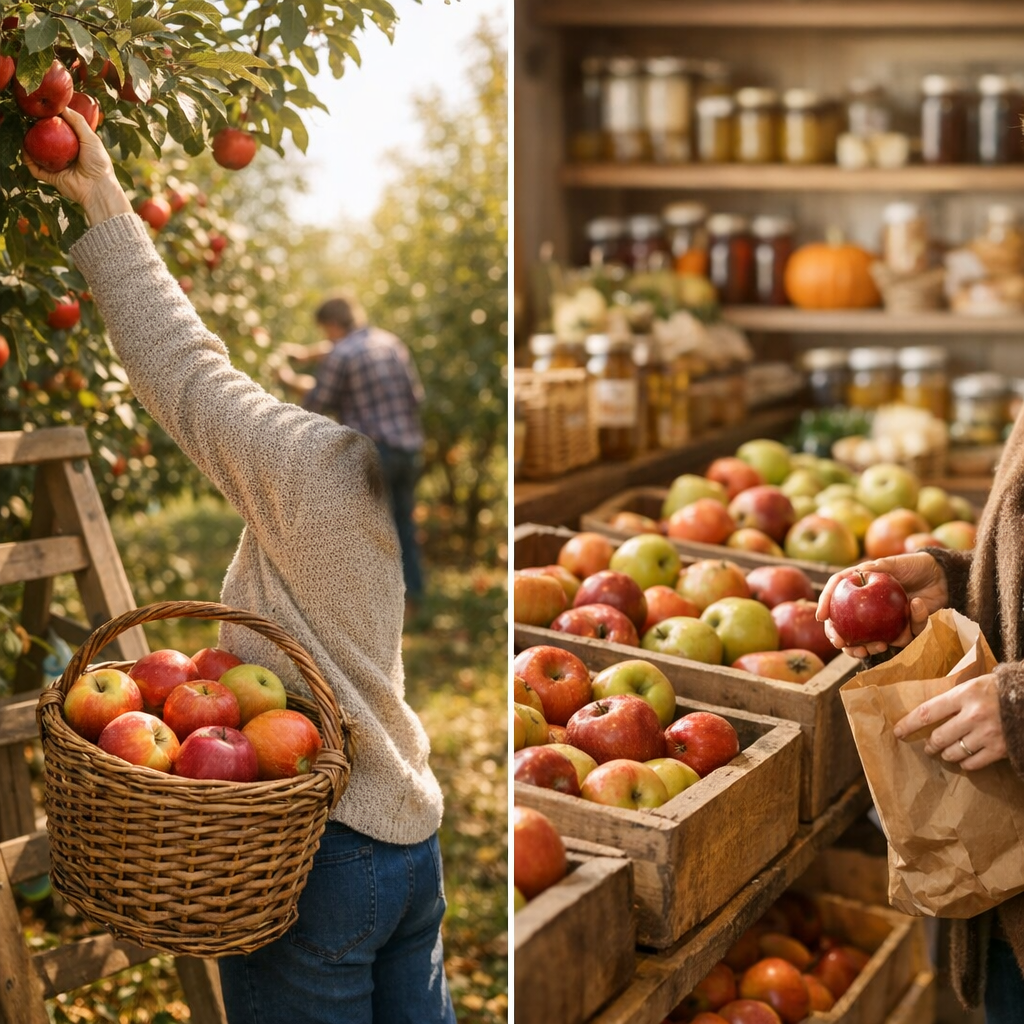 Quand on dit « saison des pommes », parle-t-on de la cueillette ou du moment où on peut encore les acheter ?