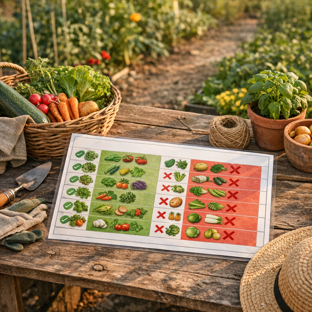 Le tableau essentiel des bonnes et mauvaises associations au potager