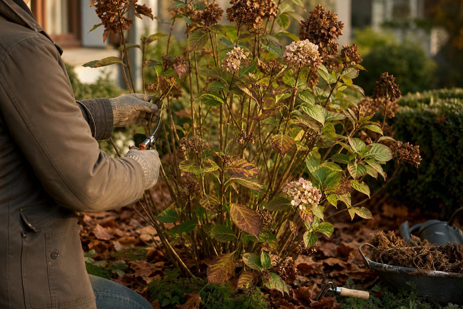 Hortensia trop haut, peu fleuri ou abîmé : corriger sans l’affaiblir