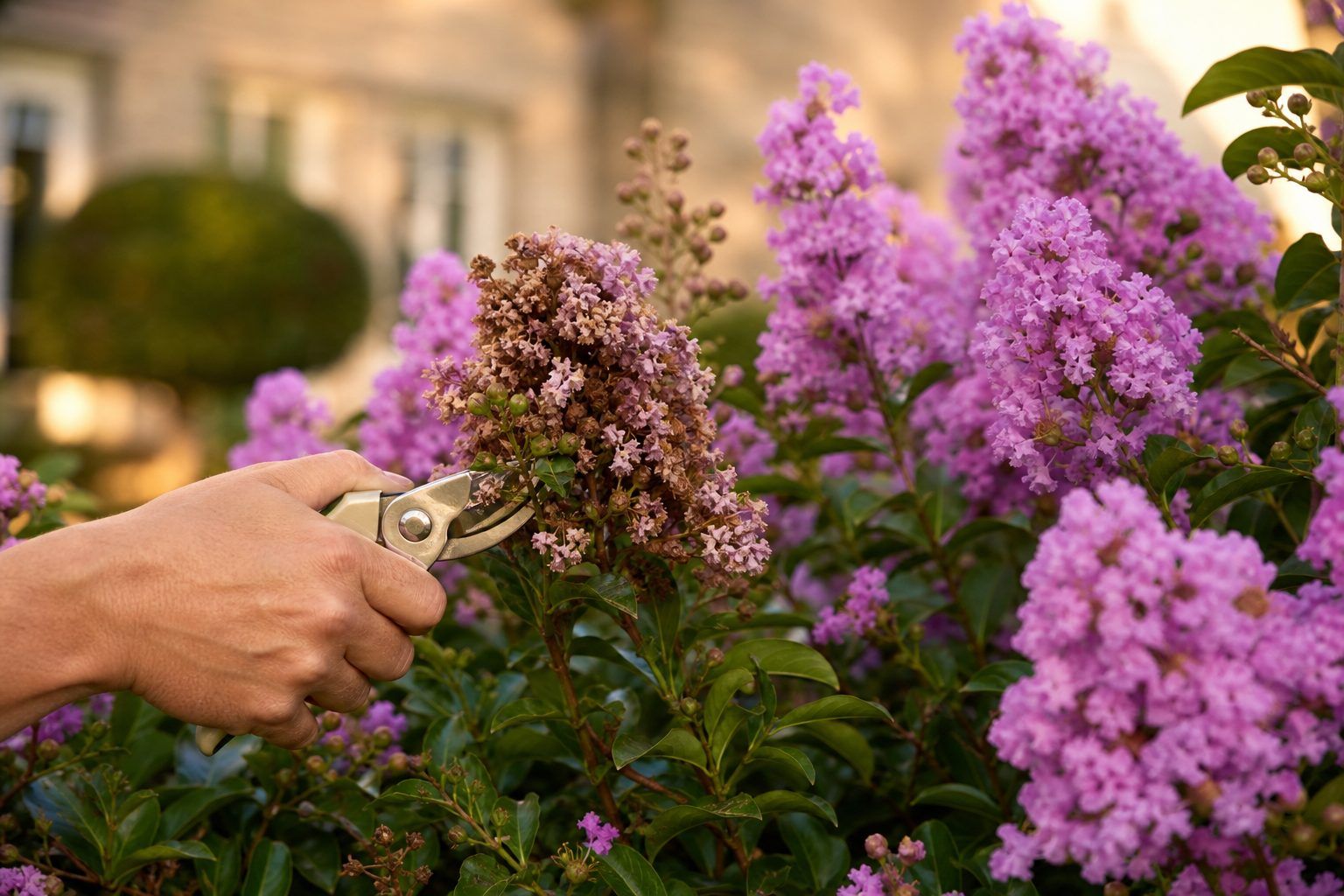 Faut-il couper les fleurs fanées du lilas des Indes ?