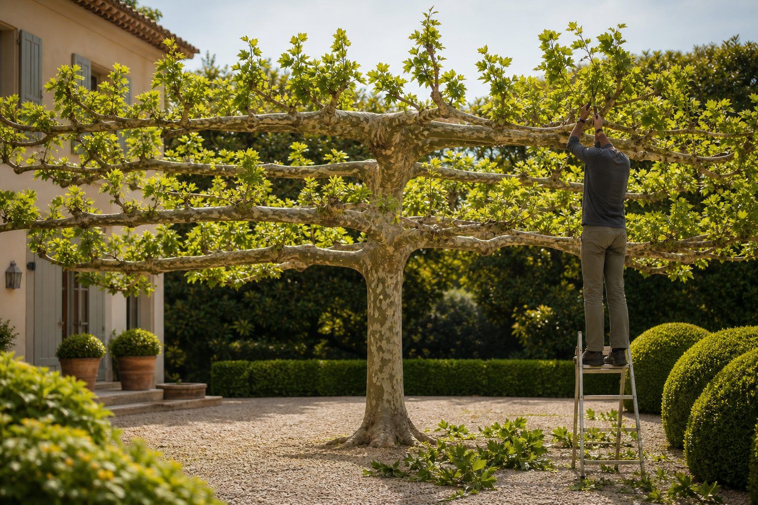 Comment tailler un mûrier-platane sans détruire la structure horizontale